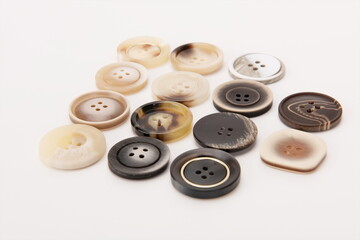 Buttons in different styles and colors on a white background