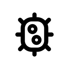 Bacteria Line Icon - Vector Illustration