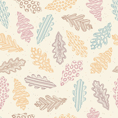 seamless pattern with autumn leaves