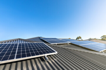 New solar panels installed on a house roof in South Australia