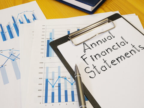 Annual Financial Statements is shown on the conceptual business photo
