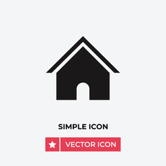 Home vector icon, simple sign for web site and mobile app.