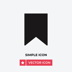 Bookmark vector icon, simple sign for web site and mobile app.