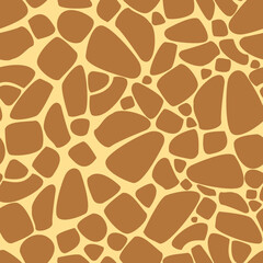 Seamless pattern created by several objects set to giraffe skin pattern