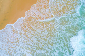 Coast background from top aerial view turquoise water background from top view.