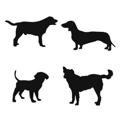 Dog silhouette collection