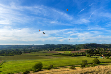 balloons flying over Dordogne