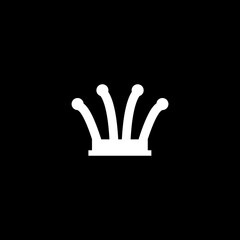 Queen chess piece logo. Text can be added in edit menu. Vector eps.10