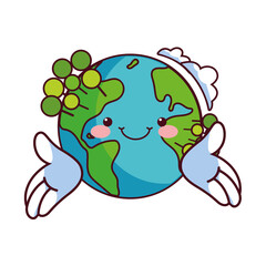 earth globe happy for preservation nature