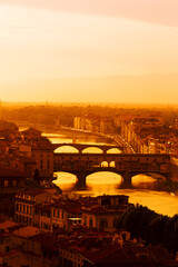 Fototapeta na wymiar Florence sunset, Italy