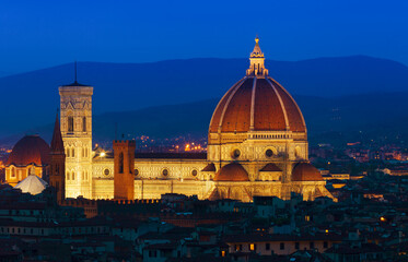 Fototapeta na wymiar Florence at night, Italy