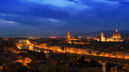 Fototapeta premium Florence at night, Italy