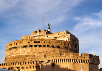 Fototapeta na wymiar Angel fort in Rome, Italy