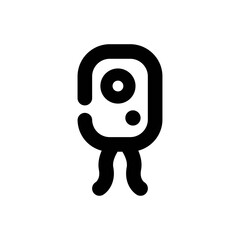 Bacteria Line Icon - Vector Illustration