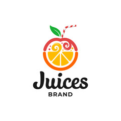 Organic Juice Brand Logo Template