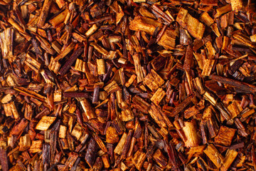 Macro photo of black leaf tea. Chinese tea, oolong, caffeine