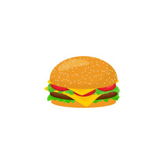 Colored hamburger icon vector isolated on white background