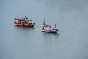 Small fishing in the middle of the sea