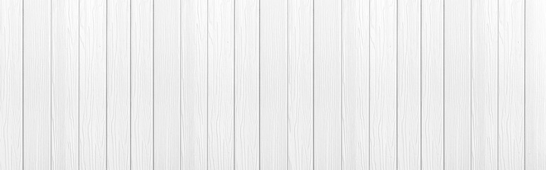 Panorama of Wood plank white timber texture background.Vintage table plywood woodwork hardwoods at summer for copy space.