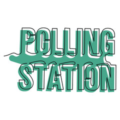 one line continuous drawing polling station sentence