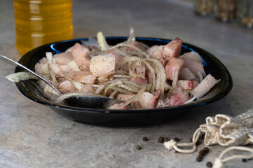 delicious dish of frozen fish. the best dish for new year holidays and Christmas.