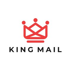 mail king logo design vector. initial M logo template
