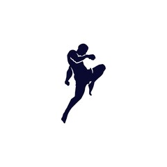 Fototapeta na wymiar the logo of people practicing karate