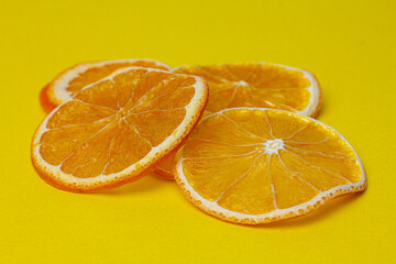 dried orange slices isolated
