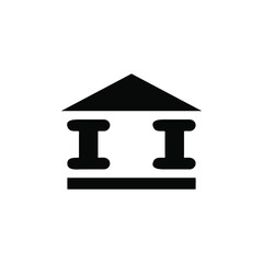 Bank building icon template