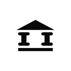 Bank building icon template