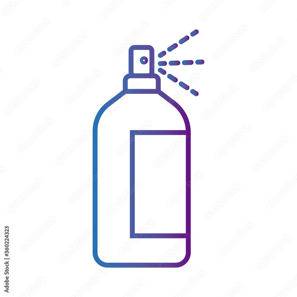 Sticker splash bottle line style icon