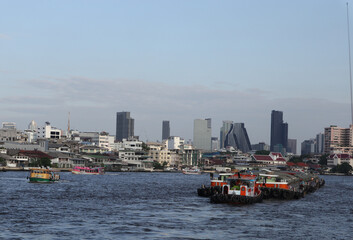 Naklejka premium Rivers on the Chao Phraya River, Bangkok, Thailand