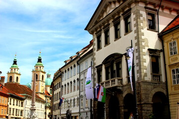 Fototapeta na wymiar Piran, Slovenia, Slovinsko, Ljubljana, Lublaň