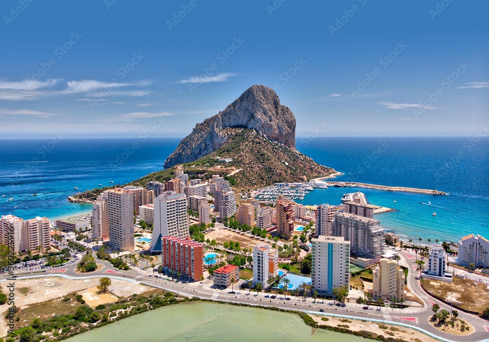 Wall mural Aerial photography Penyal d'Ifac Natural Park. Calpe, Spain