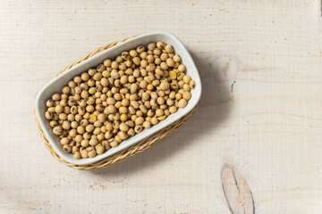 Porotos de Soja, Concepto de alimentos saludables, vegano, 