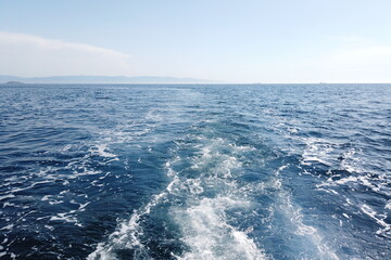 sea waves and blue sky