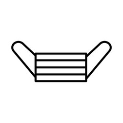 medical mask respiratory accessory line style icon