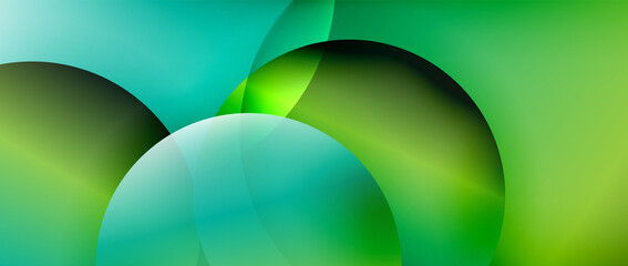 Circle modern geometric abstract background with liquid gradients