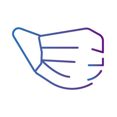 medical mask respiratory accessory line style icon