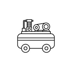 air compressor outline Icon. construction vector illustration on white background