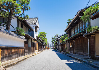 Obraz premium 古い町並みが残る近江八幡新町通り 滋賀県