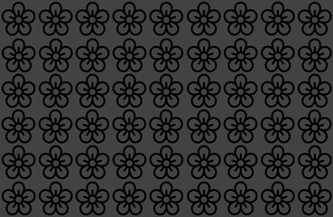 Obraz na płótnie Canvas Flower Pattern with Black Background. Petals Design spread over clear background. Use Articles, Printing, Illustration, background, website, businesses, presentations, Product Promotions.