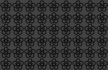 Foto op Plexiglas Flower Pattern with Black Background. Petals Design spread over clear background. Use Articles, Printing, Illustration, background, website, businesses, presentations, Product Promotions. © SN040288