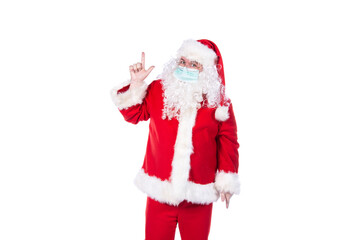 Illness and colds. Santa Claus. White background.