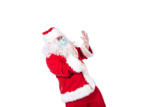 Illness and colds. Santa Claus. White background.