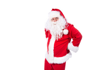 Advertising and work. Santa Claus. White background.