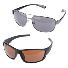 pair of mens sunglasses on white background