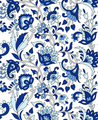 traditional indian paisley pattern on white  background