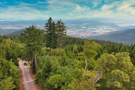 Blick auf den Th&uuml;ringer Wald bei Ilmenau Deutschland