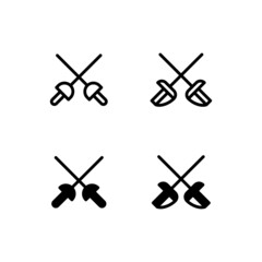 Fencing Icon Logo Vector Symbol